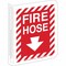 Brady Fire Hose Sign, 12 x 9In, White/Red, Printed Language: English 70999 - alternate 1